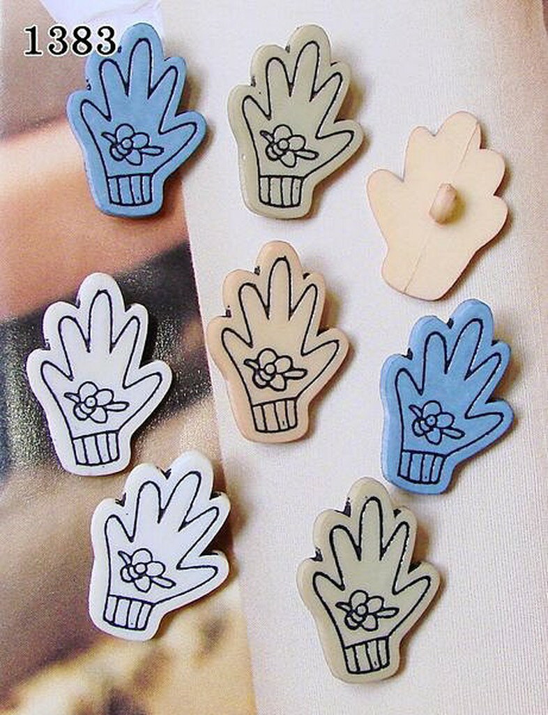 【松芝拼布坊】美國進口造型鈕釦 #1383 【園藝手套】Gardening Gloves 拼布、布料、裝飾...
