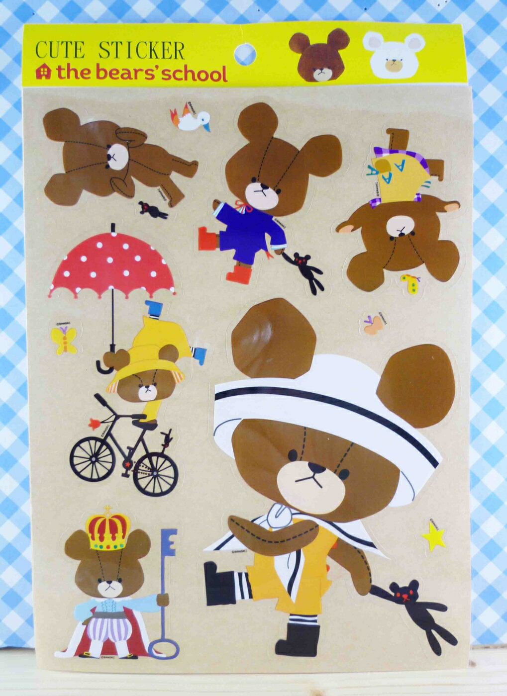 【震撼精品百貨】The bears school 上學熊 貼紙-大-海軍黃 震撼日式精品百貨