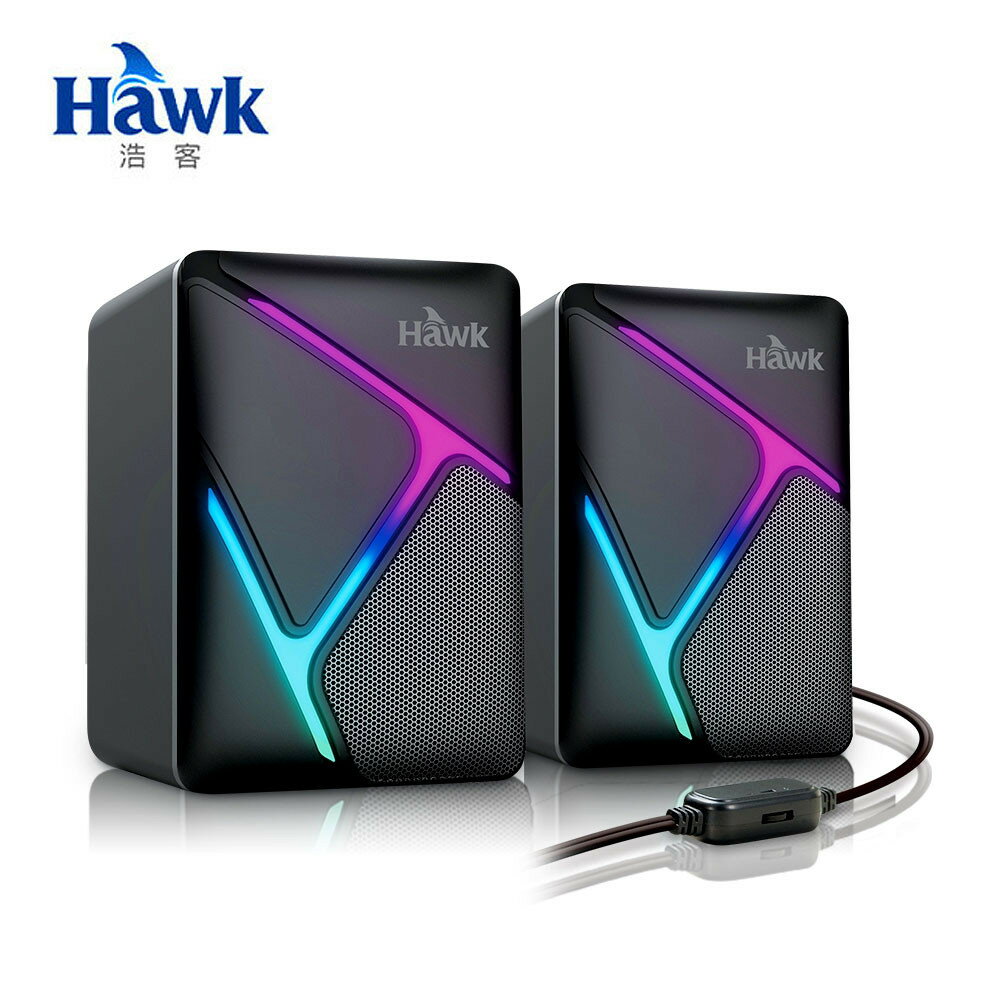 【Hawk 浩客】U205 USB發光喇叭【三井3C】