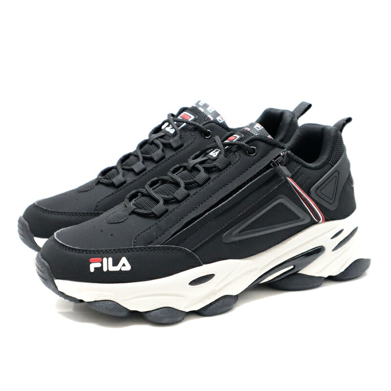 FILA 休閒運動鞋 黑色/拉鍊設計 男款 1-J913Y-001 no393