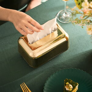 客廳家用桌麵創意收納紙巾盒歐式復古濕巾抽紙盒