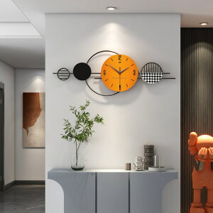 鐘表客廳輕奢現代簡約時鐘掛墻家用餐廳裝飾壁畫時尚創意掛鐘