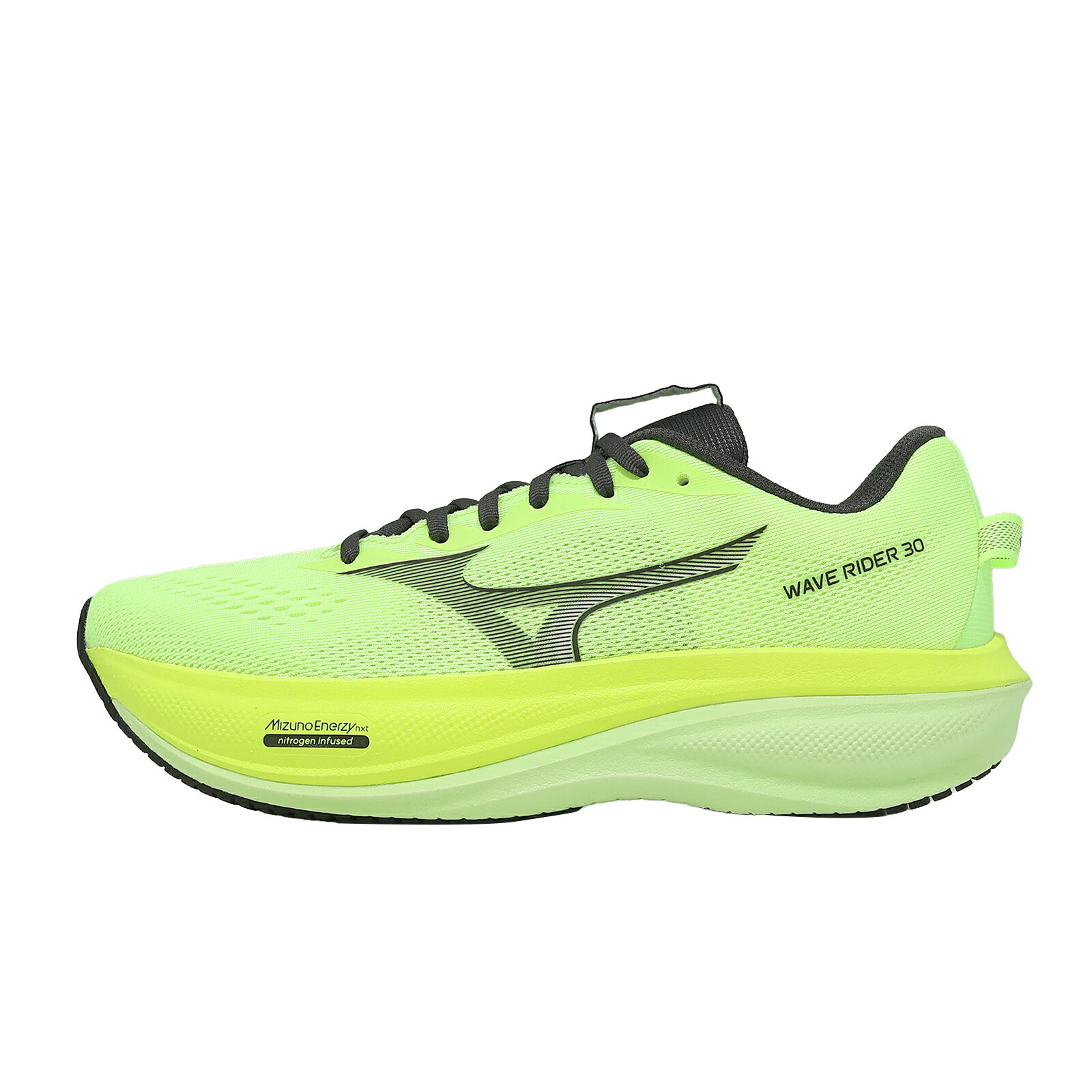 Mizuno 美津濃 慢跑鞋 Wave Rider 30 男鞋 螢光綠 緩震 運動鞋 J1GM2620-58