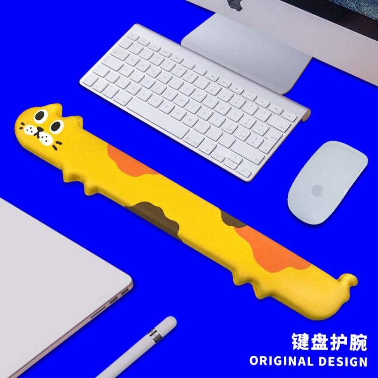 可愛貓記憶棉鍵盤墊手託矽膠護腕滑鼠墊女超大電競桌面辦公手腕墊 99購物節