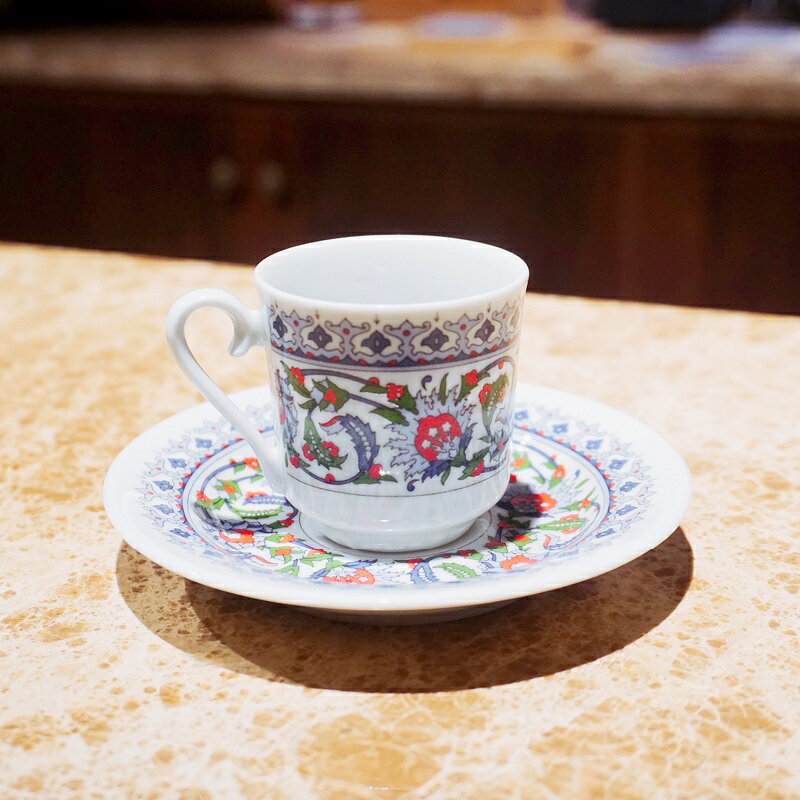 土耳其咖啡杯原裝進口小杯碟歐式迷你陶瓷Kutahya濃縮70ml沙煮