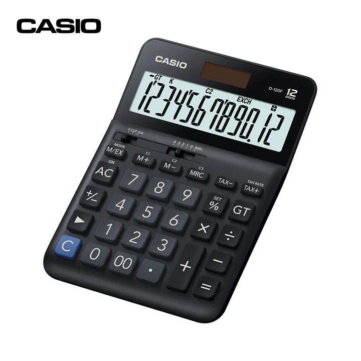 計算機 CASIO D-120F 稅率電算機 (12位數)