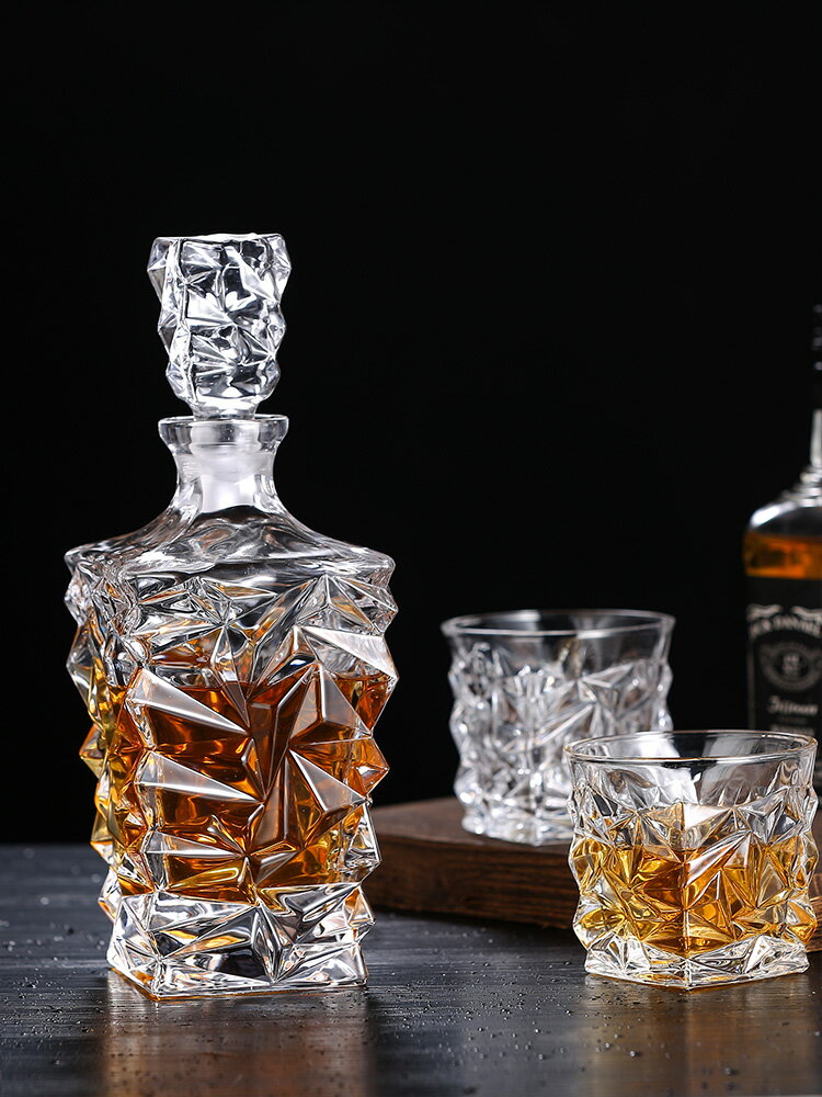 歐式奢華威士忌酒杯洋酒杯套裝家用水晶玻璃酒樽醒酒器酒瓶酒具壺