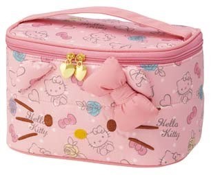 HELLO KITTY 立體 手提 化妝包 三麗鷗 化妝箱 化妝包 手提包 日貨 大賀屋 正版 授權 J00013771