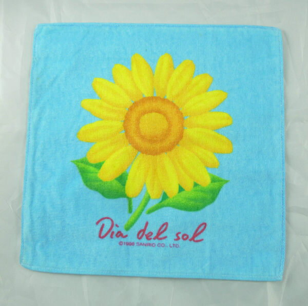 【震撼精品百貨】DiaDelSol 向日葵太陽花 方巾 藍 震撼日式精品百貨