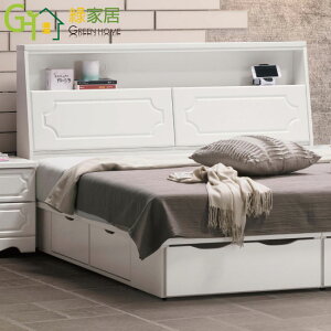 【綠家居】奈瑪莎法式白6尺雙人加大床頭箱(不含床底＋不含床墊)