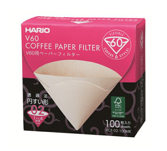 金時代書香咖啡 HARIO V60 濾紙 02無漂白 100張盒裝 VCF-02-100MK