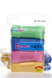 韓國超細纖維抹布 多用方抹布百潔布 吸水抹布不掉毛4P袋裝韓式