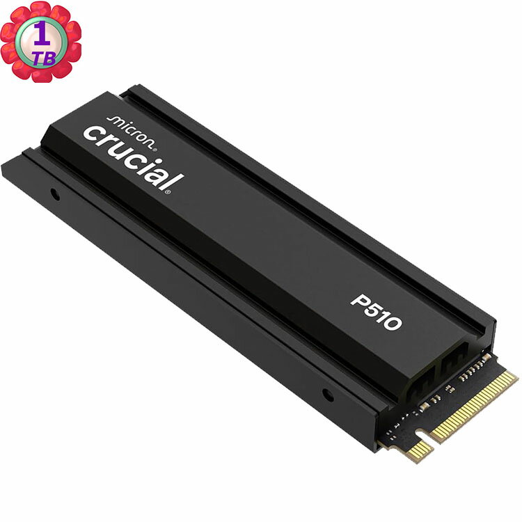 Crucial P510 1TB 散熱片 PCIe Gen5 NVMe M.2 SSD CT1000P510SSD5 固態硬碟