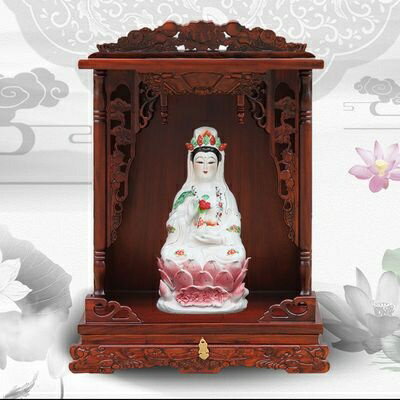 開立發票 【宅配免運】 家用實木佛龕供臺吊櫃供桌財神爺關公觀音菩薩供奉臺佛臺神臺神龕 供臺香案 神龕 供奉桌 神桌PHZzz0619