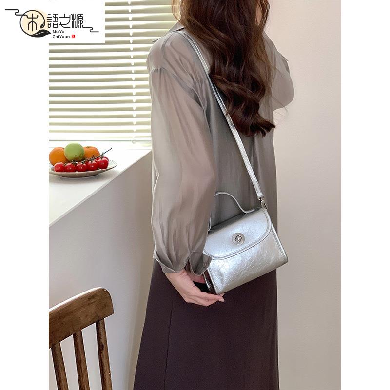 【臺灣公司貨】手提通勤包包女高級簡約小方包新款質感真皮小包斜挎包單肩包