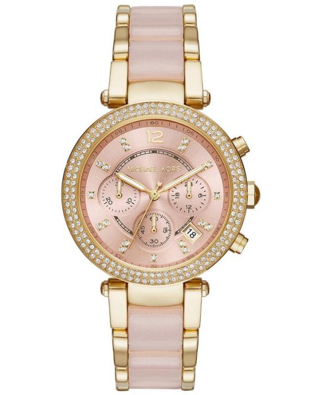 『Marc Jacobs旗艦店』美國代購 Michael Kors 瑰麗晶鑽三眼計時腕錶