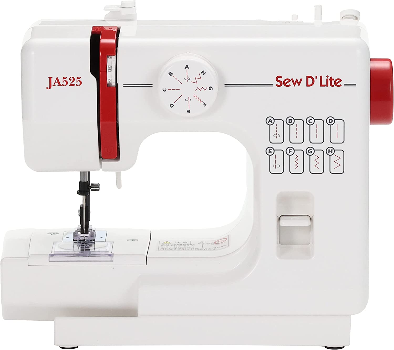 日本 車樂美 JANOME JA525 裁縫車 縫紉機 紅 家庭用 桌上型 8種車縫花樣 操作簡單