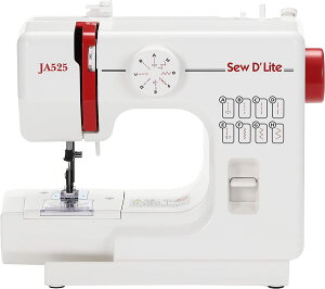 日本 車樂美 JANOME JA525 裁縫車 縫紉機 紅 家庭用 桌上型 8種車縫花樣 操作簡單