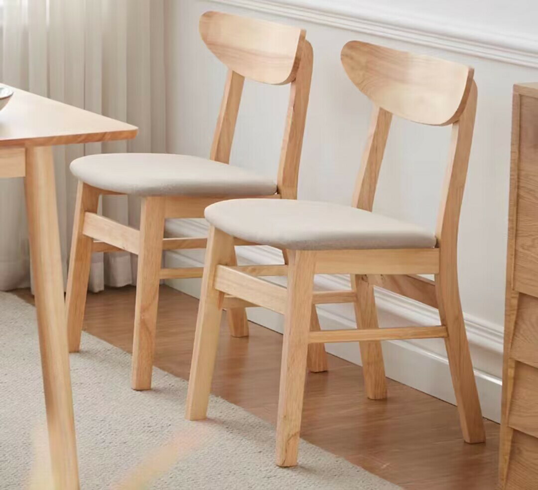 沙發凳 凳子 實木餐桌椅子家用北歐靠背書桌椅簡約現代學習休閑奶茶店餐廳凳子