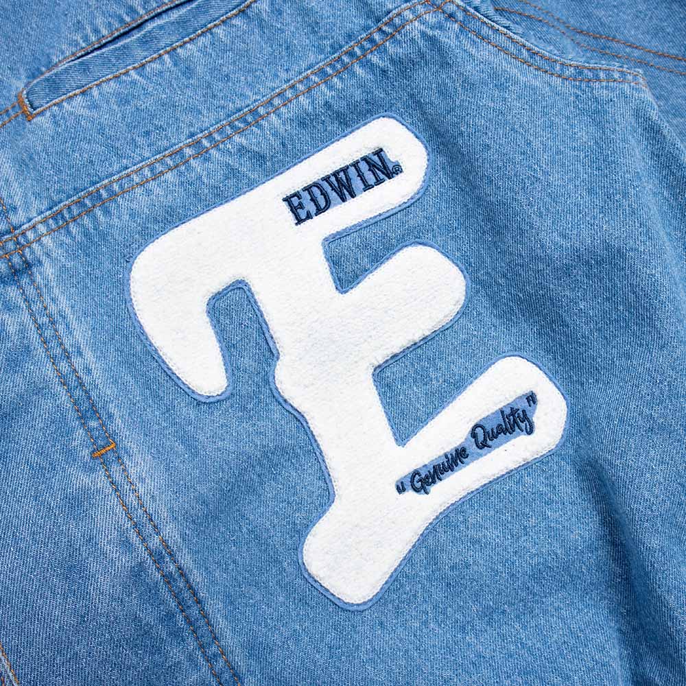EDWIN 男款 復古牛仔夾克外套 (中古藍) 7