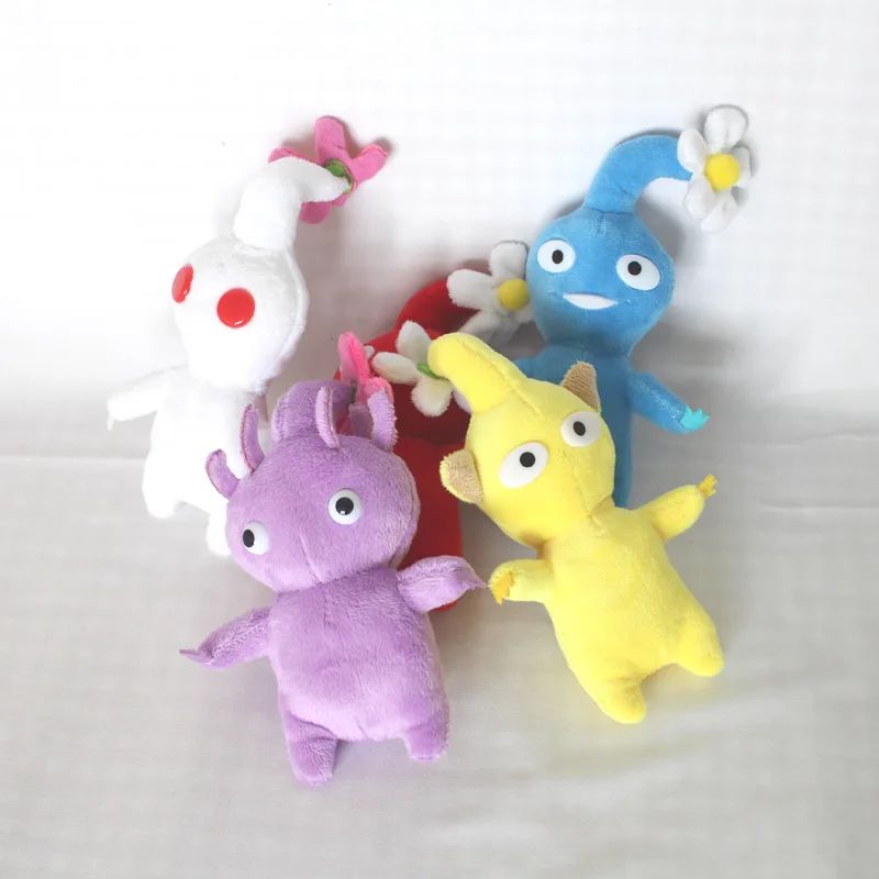 【喜挖】5pcs/set Pikmin Stuffed Plush Toys Flower Bud Leaf Plush Dol