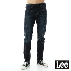 Lee 755 低腰多細節設計標準小直筒-男款-中藍