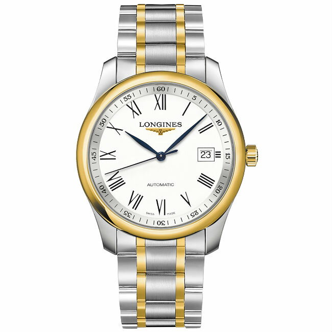 LONGINES 浪琴表 L27935197 巨擘經典雙色優雅羅馬機械腕錶/白面 40mm