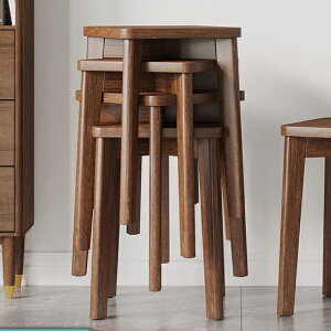 實木餐椅北歐現代簡約餐桌椅家用 實木椅子 書桌椅 可疊放餐廳凳子 化妝椅 實木椅 餐椅 簡約凳 小凳子