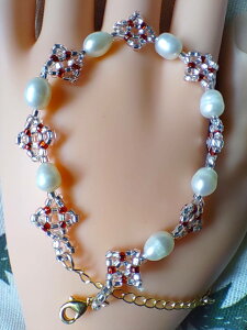 【Ribbons】天然淡水珍珠 項鍊 手鍊 禮物 Pearl Beaded bracelet necklace
