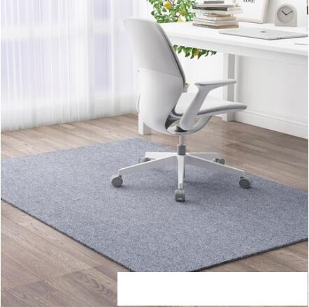 電腦椅地墊轉椅家用電競椅墊子電腦桌電腦椅地毯長方形純色地毯 卡布奇諾