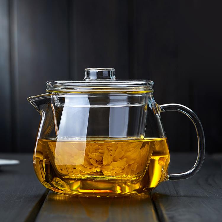 玻璃茶壺單壺耐高溫加厚過濾紅茶具家用燒水分離小煮泡花茶器套裝【摩可美家】