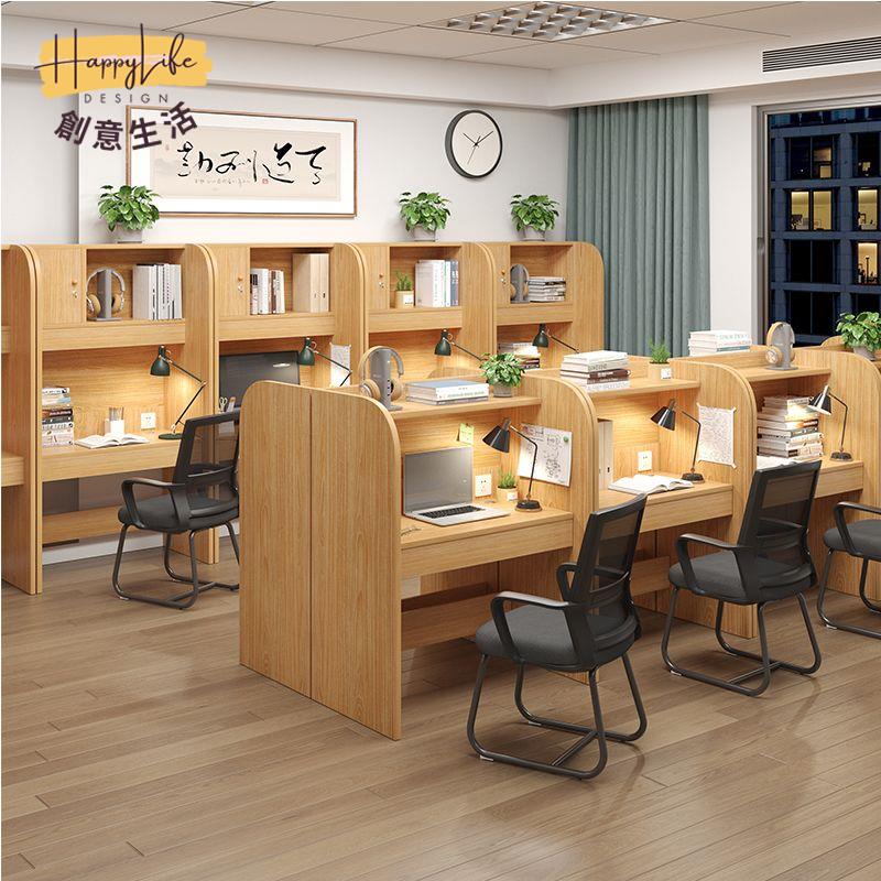 【HappyLife】 自習室桌子 學生學習桌 考研辦公單人 封閉隔斷沉浸式課桌大學電腦桌 免運 可開發票