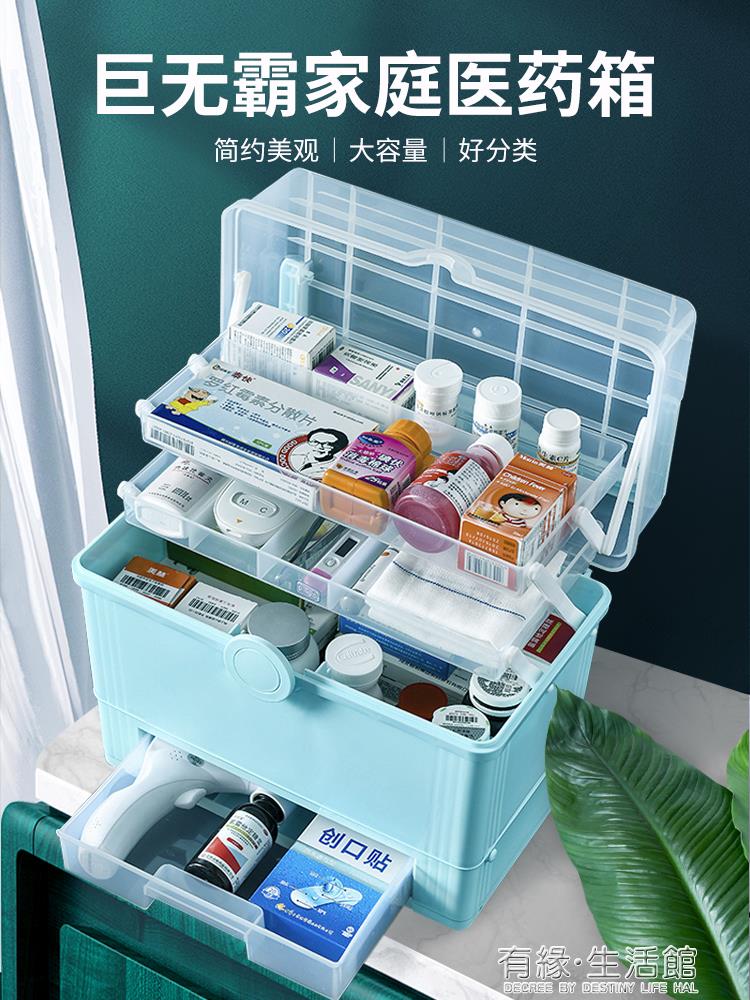 藥箱 藥箱家庭裝家用大容量多層醫藥箱全套應急醫護藥物藥品收納盒 樂樂百貨