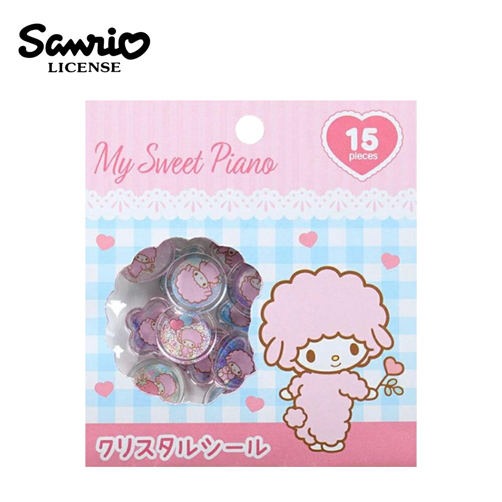 【日本正版】彼安諾 壓克力貼紙包 立體貼紙 水晶貼紙 手帳貼 裝飾貼紙 PIANO 三麗鷗 Sanrio - 684116
