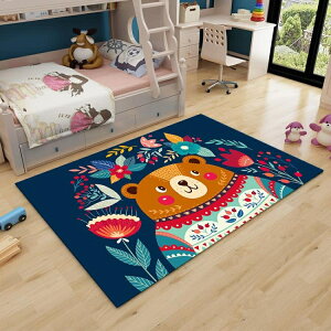 客廳地毯 卡通兒童地毯客廳兒童房間地毯臥室滿鋪榻榻米床邊毯長方形爬行墊