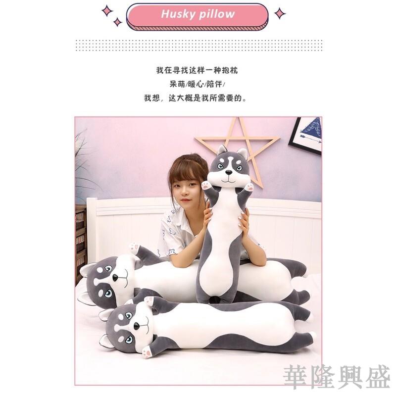華隆 柴犬 長抱枕 哈士奇 娃娃 哈士奇長抱枕 睡覺抱枕 抱枕 夾腿抱枕 狗狗抱枕