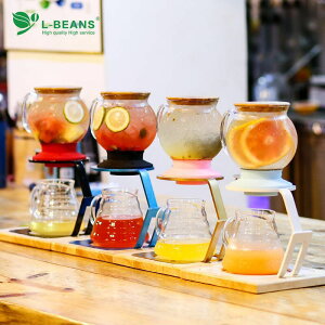 水塔壺水果茶壺套裝耐熱耐高溫玻璃可過濾花茶水果壺水塔泡茶壺