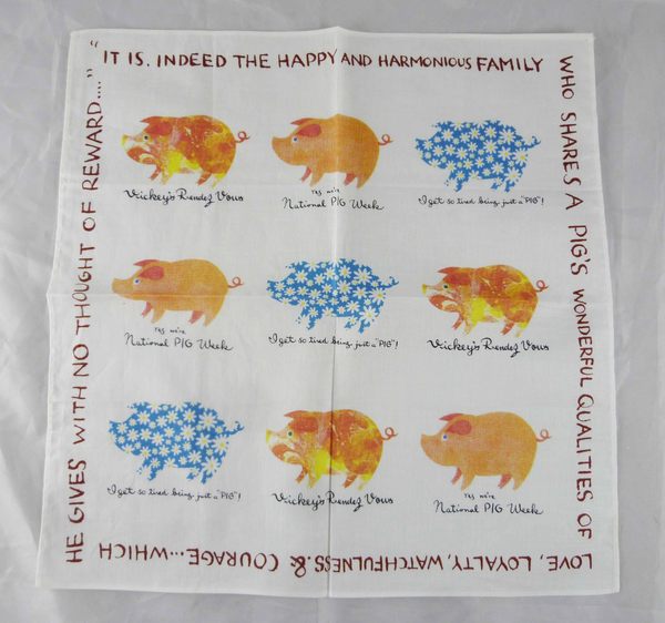 【震撼精品百貨】小豬 手帕 白  震撼日式精品百貨