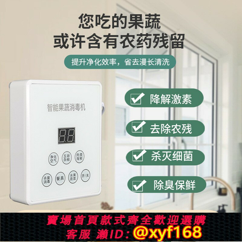 【可開發票】跨境智慧果蔬消毒機清洗機食材凈化器臭氧發生器活氧消毒家用農殘