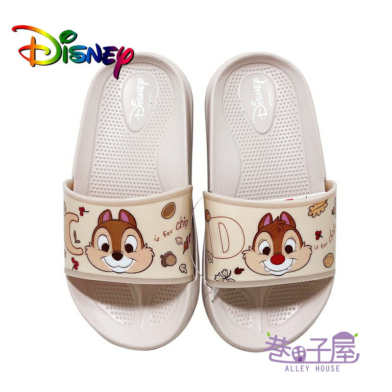 DISNEY迪士尼 童鞋 奇奇蒂蒂 輕量 軟Q 防水 拖鞋 [A25896] 奶茶 MIT臺灣製造【巷子屋】
