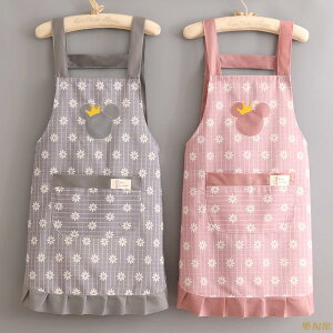 韓版家用做飯廚房公主圍裙女帆布透氣工作時尚新款圍腰上班年輕款