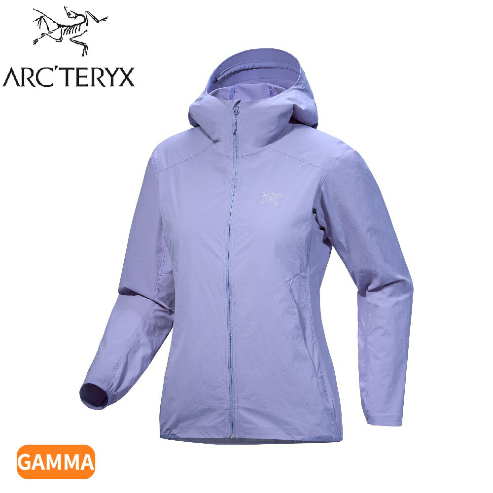 【ARC'TERYX 始祖鳥 女 Gamma 輕量軟殼外套(連帽) 《月石藍》】X000007779/防風夾克/衝鋒衣