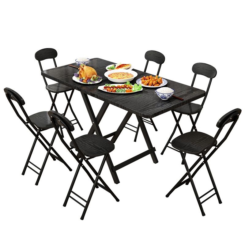 家用擺攤免安裝折疊餐桌長方形戶外凳子吃飯桌子簡易宿舍折疊桌子