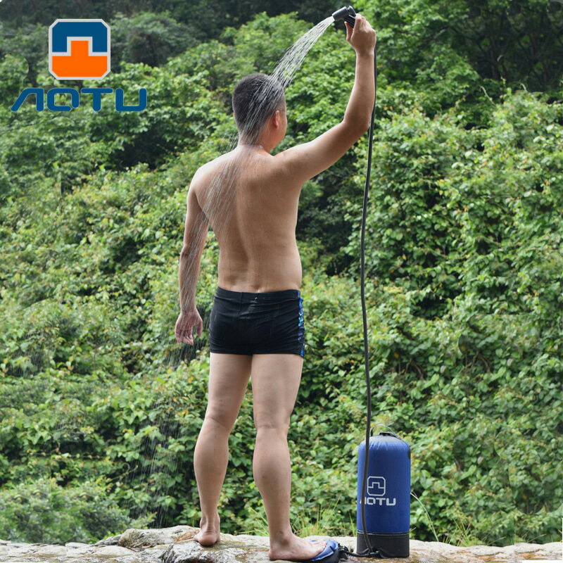 夏天戶外車載簡易便攜式淋浴器野外露營沐浴水袋農村家用洗澡神器