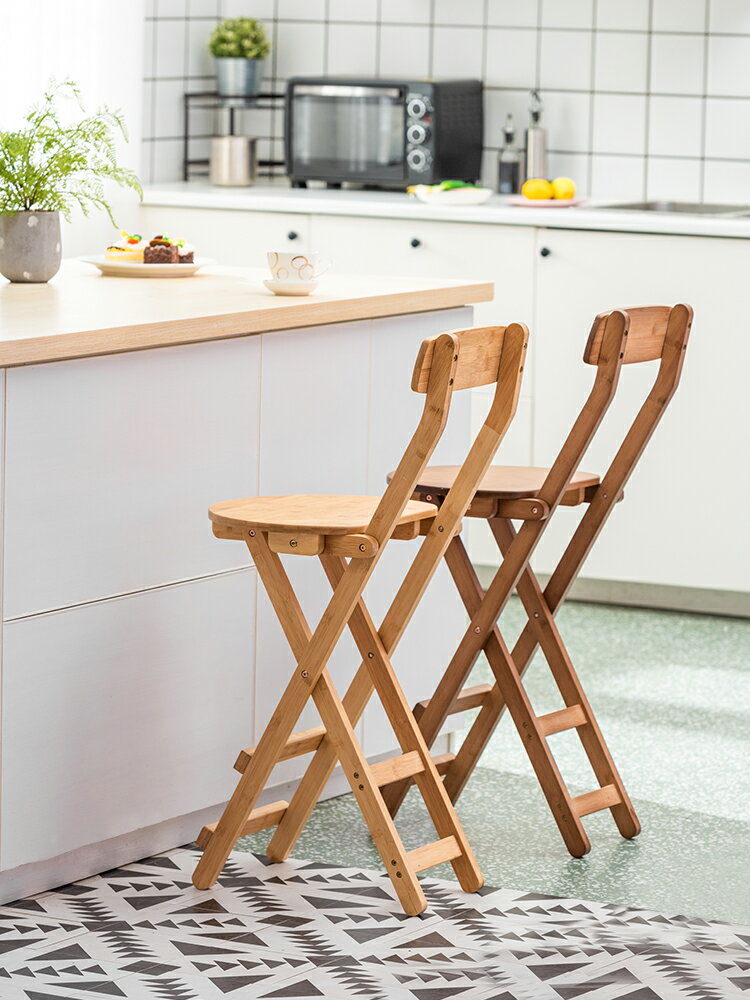 優樂悅~折疊凳子家用省空間小馬扎凳靠背椅便攜高腳椅折疊椅子廚房高餐椅