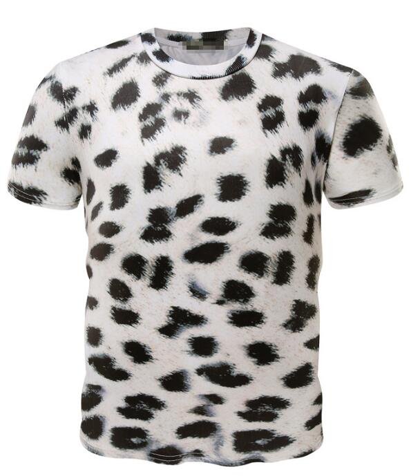 FINDSENSE Z1 日系 流行 男 時尚 3D 豹紋圖案 短袖T恤 特色短T
