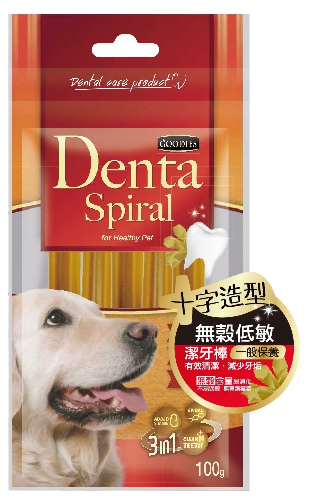 狗狗零嘴~GOODIES無穀低敏潔牙棒 100g 兩種造型可選 不易過敏 清潔牙齒 中大型狗 潔牙骨 寵物零食 磨牙棒
