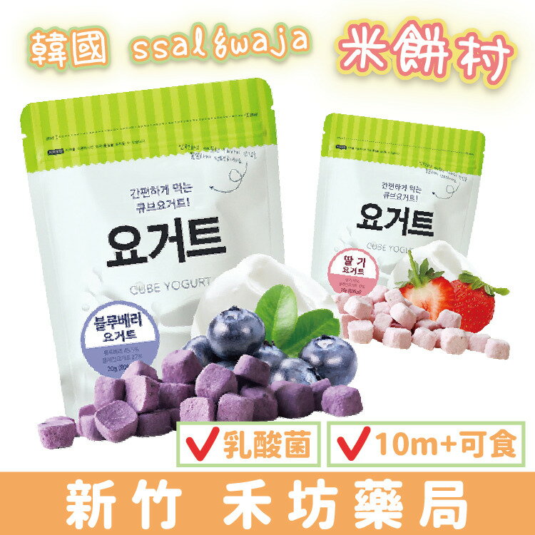 韓國 ssalgwaja 米餅村 乳酸菌優格球 藍莓/草莓 寶寶零食 10個月以上寶寶可食
