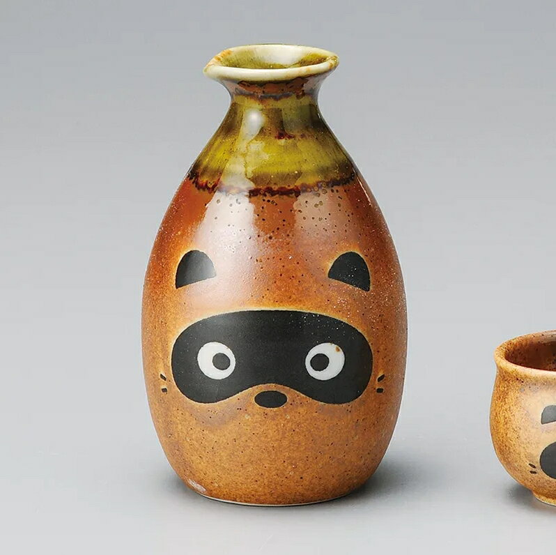 日本製 彩堂窯 狸貓清酒壺 270ml 陶瓷酒壺 酒器 瀨戶燒 徳利＊夏日微風＊