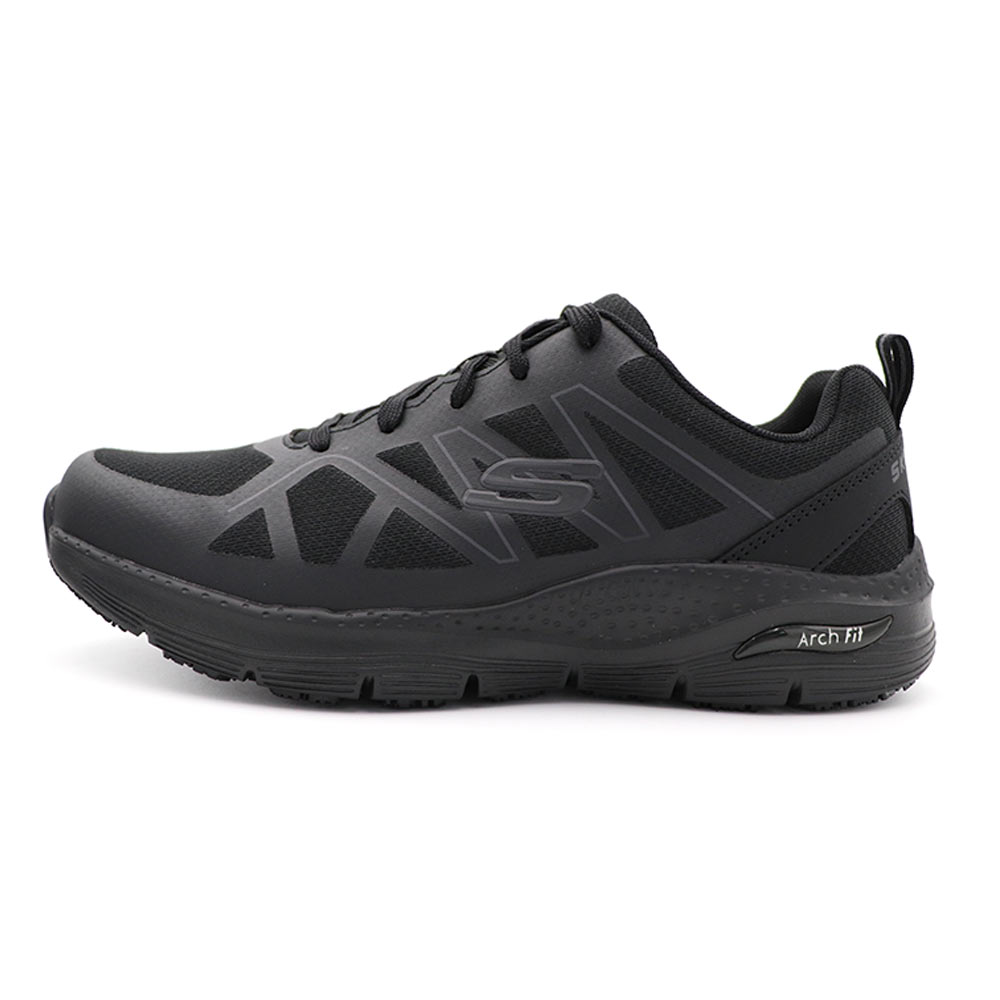 【全館滿額折】 Skechers Arch Fit 黑色 寬楦 止滑 工作鞋 男款 B5423【新竹皇家200025WBLK】